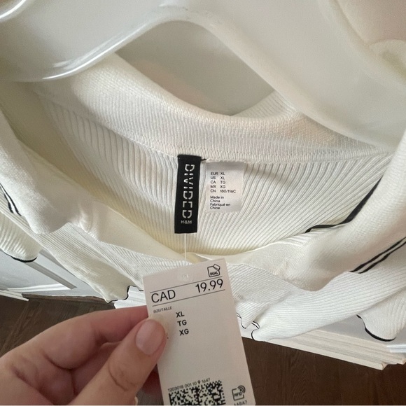 H&M Ribbed Polo Shirt Fitted Short Sleeve - Picture 3 of 4